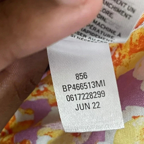 BP. Women's Tunic Blouse Top Size S Multicolor Floral 100% Viscose Sleeveless - Picture 7 of 8